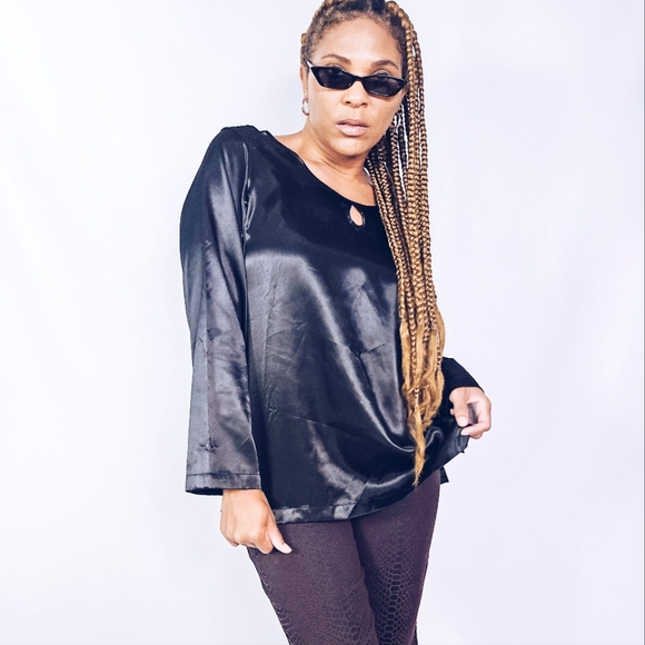 Sateen Pajama Top - Picture 1 of 7